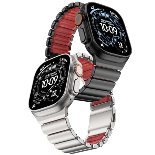 KADES Grade 2 Titanium Silicone Magnetic Band for Apple Watch Ultra (Various) - image 3