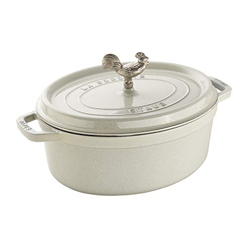 STAUB White Truffle Coq au Vin Cocotte, 5.75-qt, Made in France