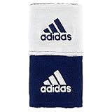 Adidas Interval Reversible Wristband, Collegiate Navy/White / White/Collegiate Navy, One Size Fits All