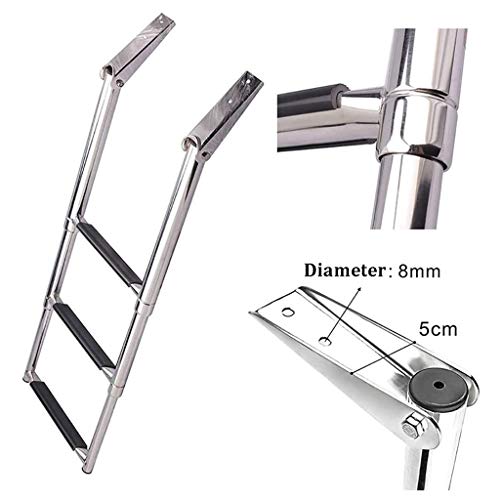 Escalera telescópica de acero inoxidable 87.5 cm miniatura 6