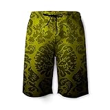 URVIP Herren Badehose Sommer Freizeit Badeshorts Blau Strand Surf Shorts Multi-340 M