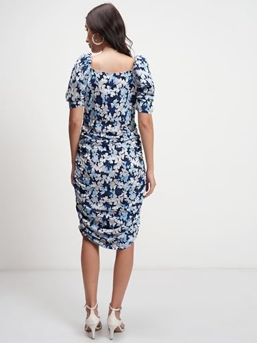 Image of Tokyo Talkies Women's Dresses for Women | Floral Print | Short Smocked Dress | Puff Sleeves | Elegant & Trendy
