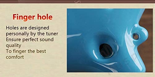 Ubersweet® Porcelain Pottery Flute 6-Hole Alto C AC Ceramic Instrument