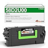 Contenu du colis : 1 cartouche de toner 58D2U00 pour imprimante Lexmark MX822adxe.