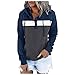 AFFGEQA Pull à capuche pour femme - Avec cordon de serrage - Blouse - Avec boutons - Manches longues - Pour l'automne et l'hiver, A_Gris., L