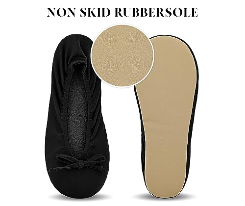 Image of Keyela Women's Ballerina Slippers,Non-Slip Bedroom Slippers Socks