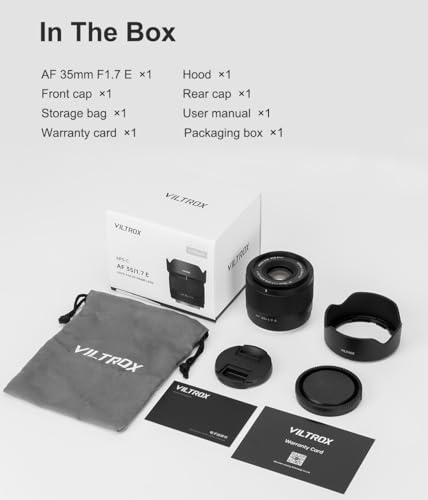 Image of VILTROX 35mm f1.7 E, 35mm f /1.7 e-Mount APSC AF Lens for Sony e Mount, Autofocus Lens Large Aperture Prime Lens for Sony e Mount a7cr a7cii a7c a6700 zv-e100 a6600 a6400 a7iv a7iii