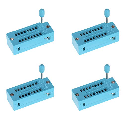 Ximimark 4Pcs ZIF 16-pin 16 Pins Test Universal IC Socket 16 Pin DIP Integrate Socket NARROW