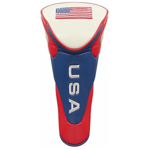 JP Lann Golfschlägerhaube mit USA-Flagge und Reißverschluss Cover