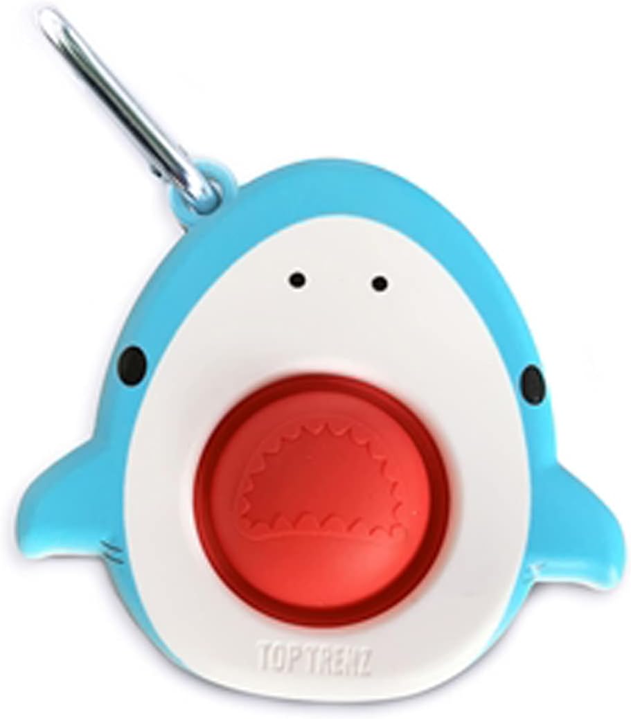 TOP TRENZ OMG Pop Fidgety Bubble Fidget Toy Stress Relief Anxiety Boredom Keychain (Shark Mega), (13359)