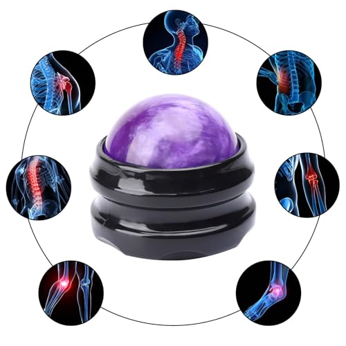 Image of WOVTE Massage Ball, Lacrosse Balls, Self Massage Tool for Sore Muscles, Shoulders, Neck, Back, Foot, Body, Deep Tissue, Trigger Point, Muscle Knots, Yoga and Myofascial Release (Purple)