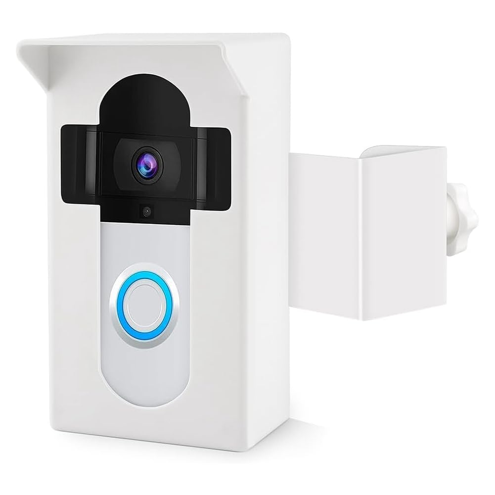 Fowecry White Anti-Theft Video Doorbell Mount, Ring Doorbells Ring Anti Theft Door Mount For Ringdoorbell Mount No Drill Holder Bracket For Apartment Door Home Rentals