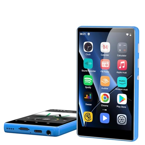 Image of 80GB Music Player, MP4 MP3 Player with Bluetooth and WiFi Blue