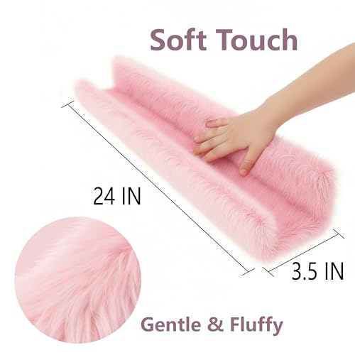 Image of 1PC Plush Bookshelf for Kids, Soft Hanging Wall Book Display Shelf | Nursery Floating Book Organizer, Easy Mount Soft Storage Shelf, Pink