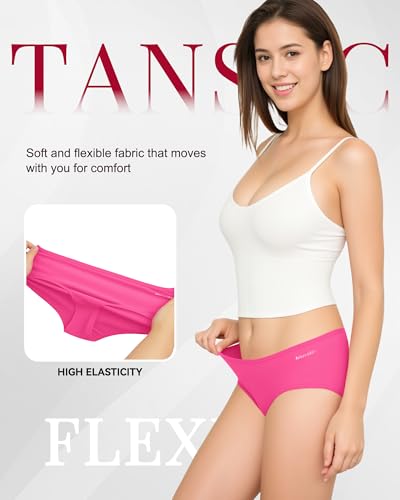 TANSTC Damenslips Baumwolle, Unterhosen Damen 6er Pack Hipster Unterwäsche - Sporttauglich, XS 3
