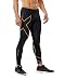 2XU Men's MCS Run Compression Tights, Black/Gold, Medium