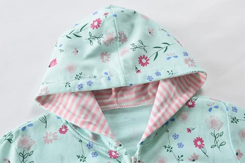 DDSOL Baby Girl Zip-up Jacket Toddler Hoodie Sweatshirt Light Winter Coat Fall Outwear 2t-7t4