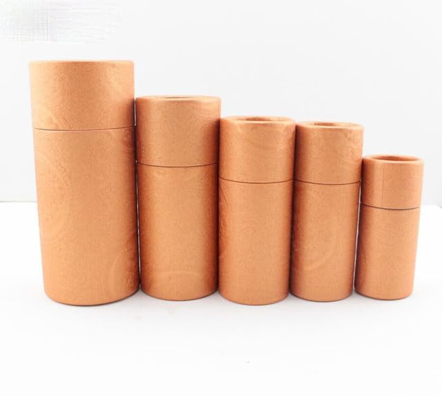 Runde Geschenkbox aus Karton für kosmetische Flaschen mit ätherischen Ölen, Lippenstift, Parfüm, Verpackung aus Kraftpapier, Röhrenboxen 10/20/30 ml, Gold, 30 Stück, 11,4 x 5,1 cm, 50 ml