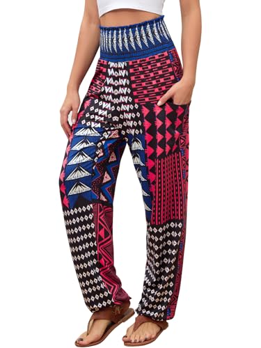 QIANXIZHAN womens Boho Palazzo Slacks