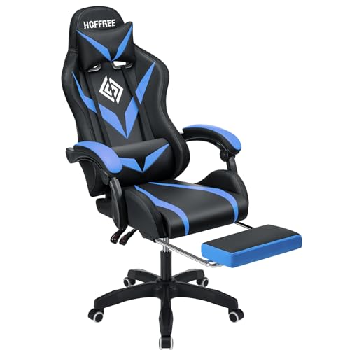 HOFFREE Gaming Chair Massage with Bluetooth Speakers and Led Lights Ergonomic Computer Gaming Chair with Footrest RGB Video Game Chair with High Back Lumbar Support HOGC-203 の商品画像 7