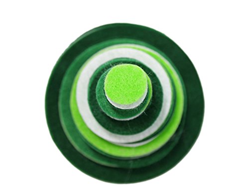 Image of Playfully Ever After Green, Dark Green, Light Green & White Craft Felt Circles (Mixed Size Pack - 56pc)