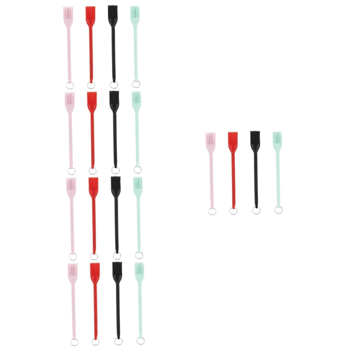 TOYANDONA 5 Sätze Grillbürste Aus Silikon Essen Für Einfügen Backwerkzeuge Backen Kuchen Backpinsel Heftbürsten Herstellung Backbürste Silikon-heizpinsel Küchenpinsel Kieselgel 4 Stücke * 5