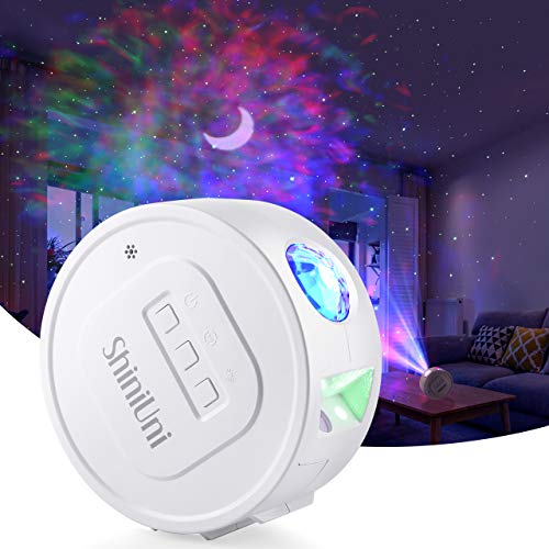 LED Sternenhimmel Projektor, Nebelwolken Sternenlicht Projektionslampe mit 5 Leuchtungsmodi, Timer, 3-stufige Helligkeit, LED Baby Nachtlicht für