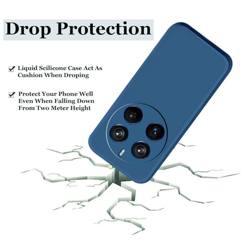 Image of A rtistque Liquid Silicone Back Cover Case for Realme 12 Pro 5G Shockproof TPU Soft Flexible with Camera Protection - Blue
