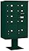 Salsbury Industries 3413D-07GRN 4C Pedestal Mailbox, Green