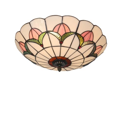 Xinyeal Tiffany Style Ceiling Light 16 Inch Stained...