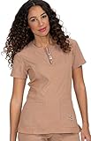 KOI lite 317 Women's Serenity Scrub Top (Latte, Large)
