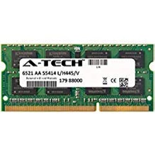A-Tech 8GB 1600MHz DDR3 RAM module โ A-Tech 8GB STICK For HP-Compaq EliteBook Series 2170p 2560p 2570p 2760p 8460p 8460w 8470p 8470w 8560p 8560w (Quad Core) (4 Slots) 8570p 8570w (Dual C. SO-DIMM DDR3 NON-ECC PC3-12800 1600MHz RAM Memory