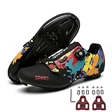 Mateju Zapatilla de Ciclismo Hombre Mujer, Zapatillas Ciclismo Carretera Exterior Compatibles con SPD-SL Lock System, Unisex Adulto Ciclismo Bicicleta Estatica Spinning