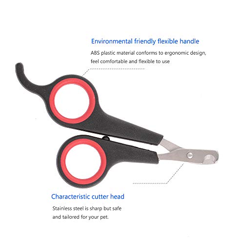 Festnight 3PCS Profissional Pet Cat Nail Clipper tesoura de aço inoxidável para animais Gatos (Multi