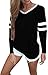 Sweetnight Women's Striped Tops Casual V Neck Baseball Tee Shirts Short/Long Sleeve Casual Blouse Color Block Tunic Tops