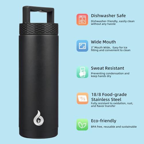 Image of BJPKPK 18oz Insulated Water Bottle Stainless Steel Water Bottle with Handle