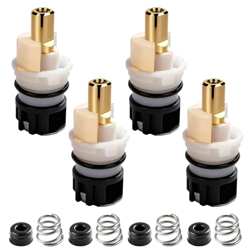RP25513 Faucet Stem Assembly for Delta Two Handle Faucet Cartridge Repair Kit with RP24096 Cartridge RP4993 Seat and Spring RP24097 Turn stop1/4 4pack