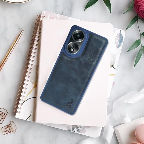 Image of AIBEX Shield Back Cover Case Compatible with Oppo A38 4G / Oppo A18 4G Back Cover | Flexible Vegan Leather | Full Camera Protection | Raised Edges | Super Soft-Touch | Bumper Case