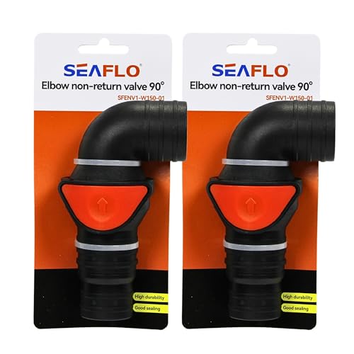 Image of SEAFLO in-Line / 90 Quick Disconnect Non-Return Check Valve PA6+GF+POM Construction, Anti-Backflow Design, Versatile Applications (Choose Size and Style)