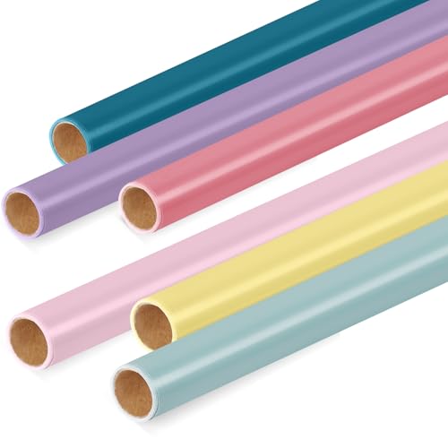 Skyygemm 6 Rolls Bulletin Board Paper Rolls,4 x 8 ft,Macaron Color