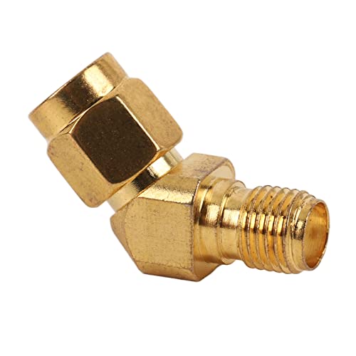 Rankomu SMA45° - Conector macho a hembra SMA 45° macho a hembra, banda de frecuencia ancha, conector de antena estable para medidor, adaptador coaxial RF, 50 ohmios