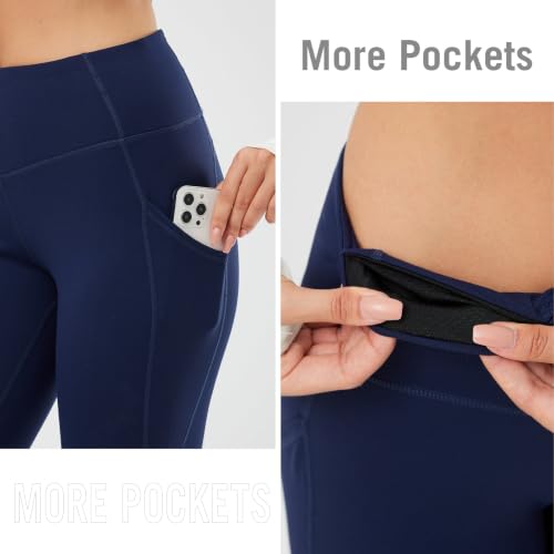 Image of baleaf Women's Fleece Lined Leggings, High Waisted | Thermal Warm Winter Tights, Thick Yoga Pants, Cold Weather, with Pockets