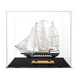 Clear Acrylic Display Case,Self-Assembly Acrylic Display Box,Countertop Box Cube Organizer Stand Ris