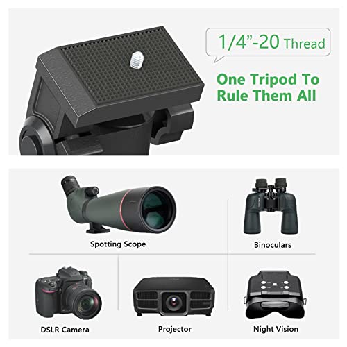 Compact Tabletop Tripod for Spotting Scope Monocular Camera Projector, Adjustable Tripod Stand with 1/4-20 Threads