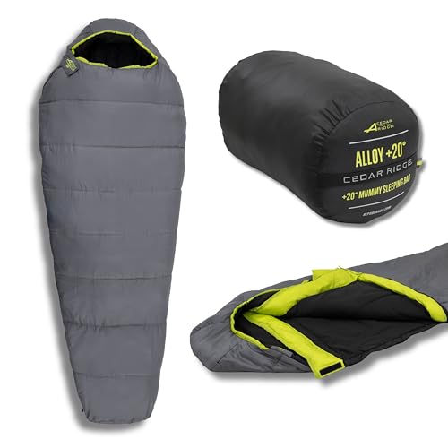 ALPS Cedar Ridge Alloy 20 Bolsa de Dormir – Bolsa de Dormir para Camping de 20 Grados con Aislamiento PolyLoft, Exterior de Poliéster Duradero, Construcción de Dos Capas y Bolsa de Compresión para Camping y Viaje miniatura 1