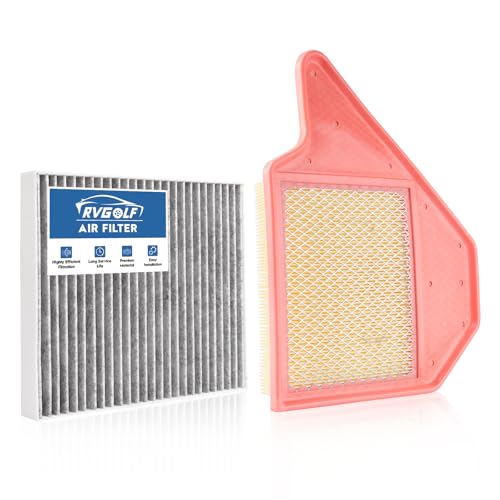 Image of Engine+Cabin Air Filter for 11-20 Grand Caravan, 11-16 Town & Country | 2012-2015 Ram C /V, 2011-2014 Volkswagen Routan, 2Pcs, CF10743, CA11050, 99% Filtration Efficiency, Easy Install