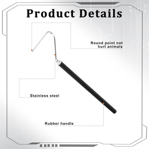 Image of JJUNW Grappling Hook, Snake Hook Stainless Steel Extensible, Snake Enclosure Snake Enclosure Accessories, Snake Rack Retractable Reptile Hook for Catching, Controlling or Moving Snakes, Material Tool