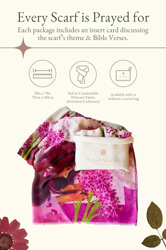 Adoration Prayer Scarf - Large, Lightweight Prayerfully Designed Bible Verse Shawl, 35" x 70", Mary Anointing Jesus's Feet3