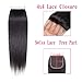 Lace Closure Straight Closure Human Hair Lace Closure Brazilian 12A Unprocessed Straight Hair 4x4 HD Lace Closure Free Part Natural Black Color(8