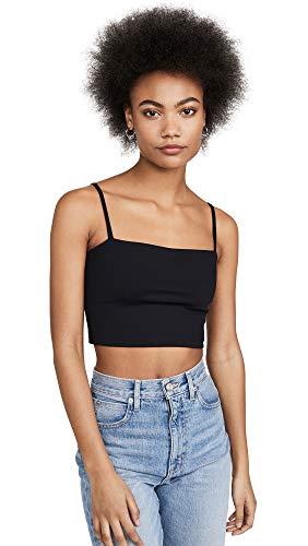 トップス FRANGANT Torso tops BLACK Faux Leather Crop Top (J3707-8715-BLACK)